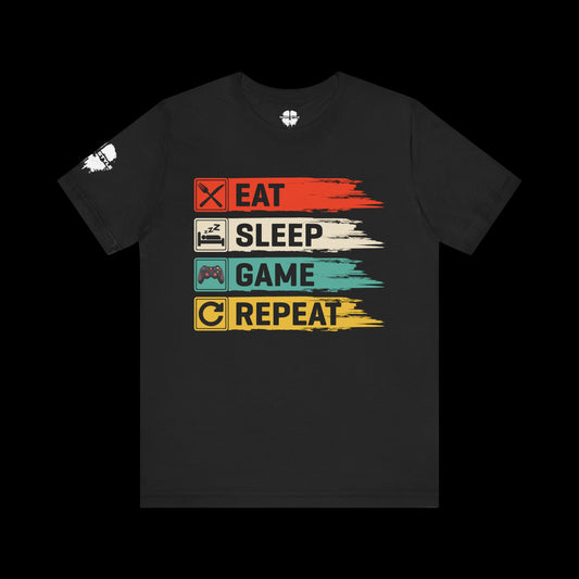 Eat Sleep Game Repeat Tee