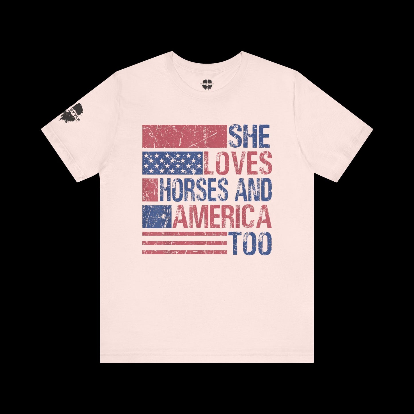 She Loves Horses and America Tee