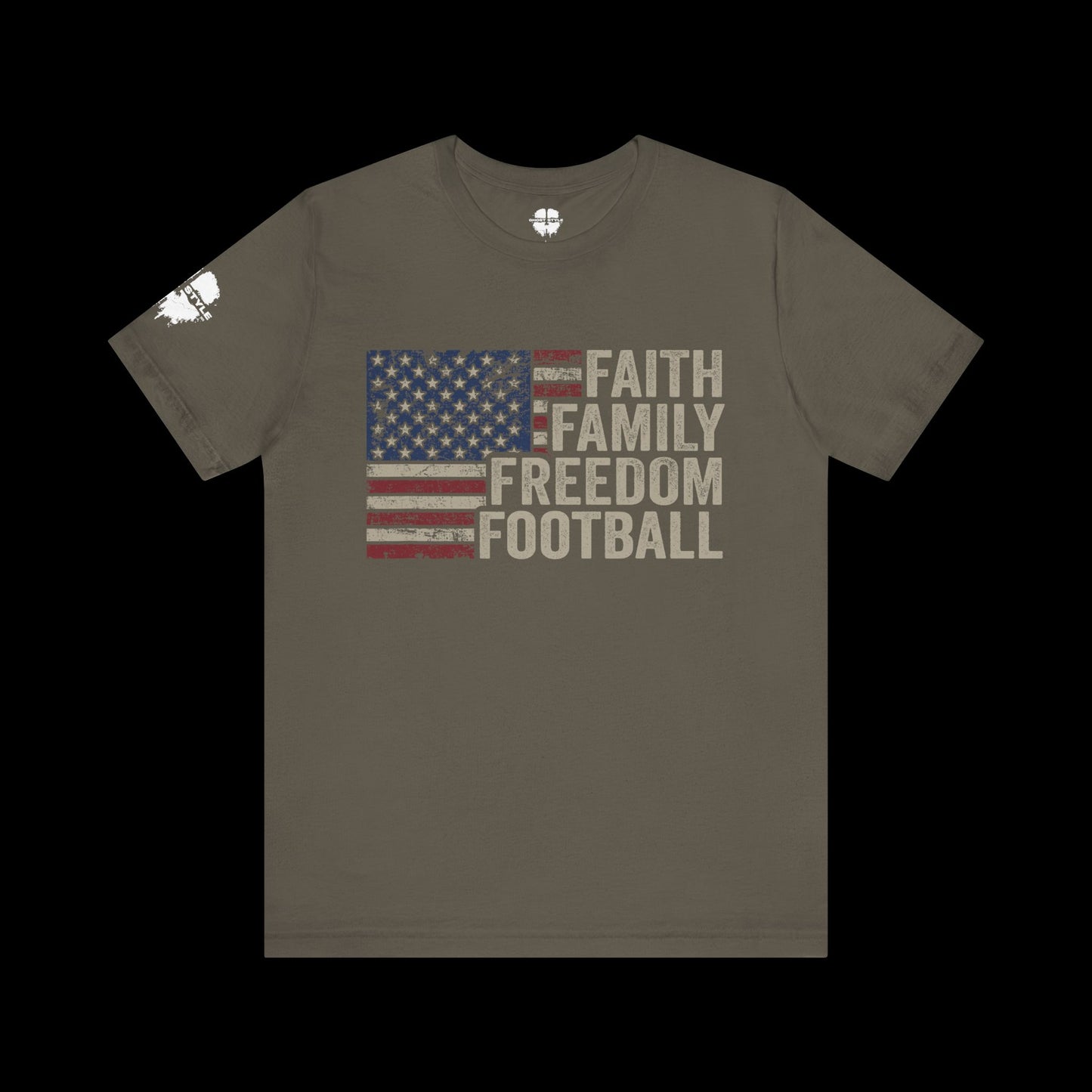 Faith Family Freedom Football Tee
