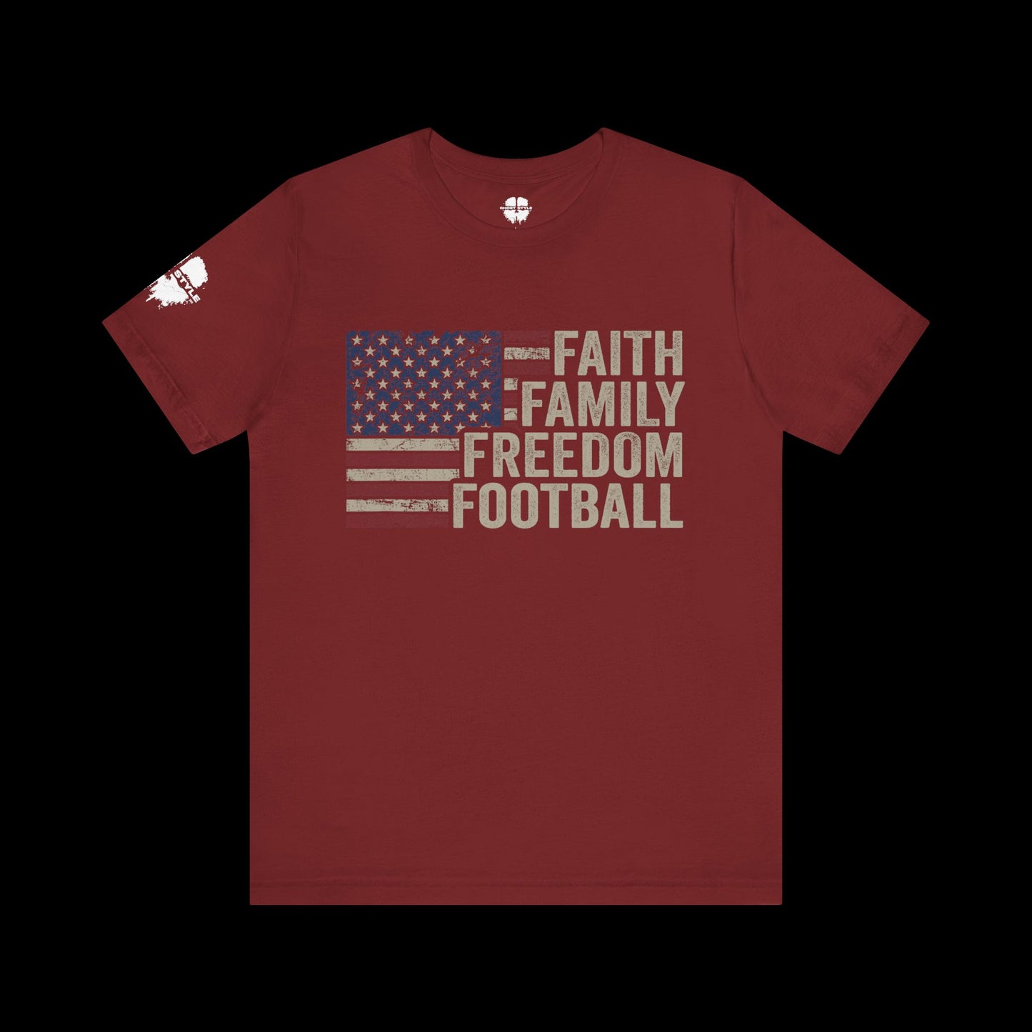 Faith Family Freedom Football Tee