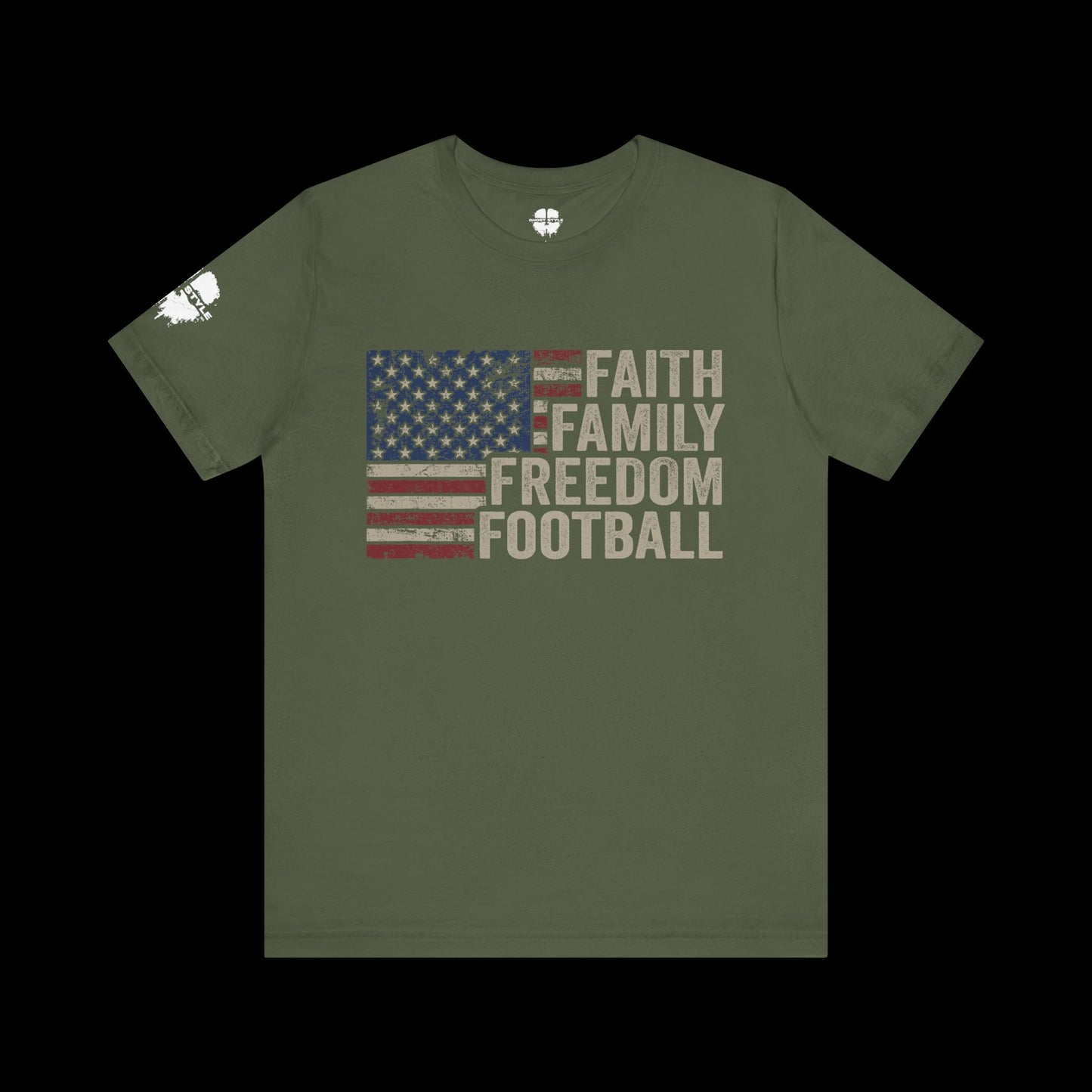 Faith Family Freedom Football Tee