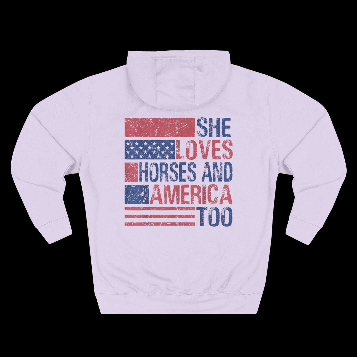 She Loves Horses and America Too Hoodie