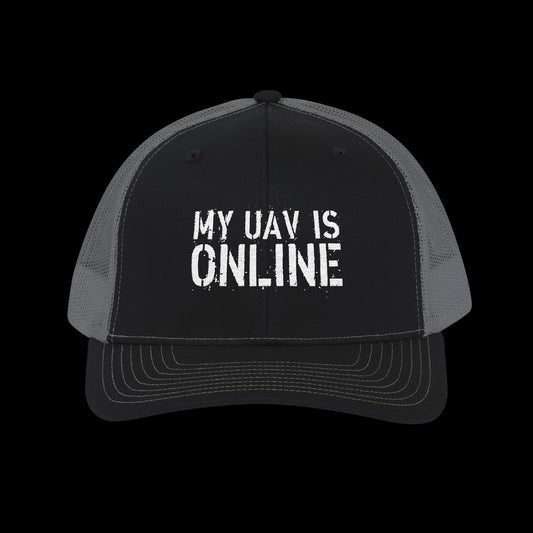 Embroidered "My UAV is Online" Trucker Cap